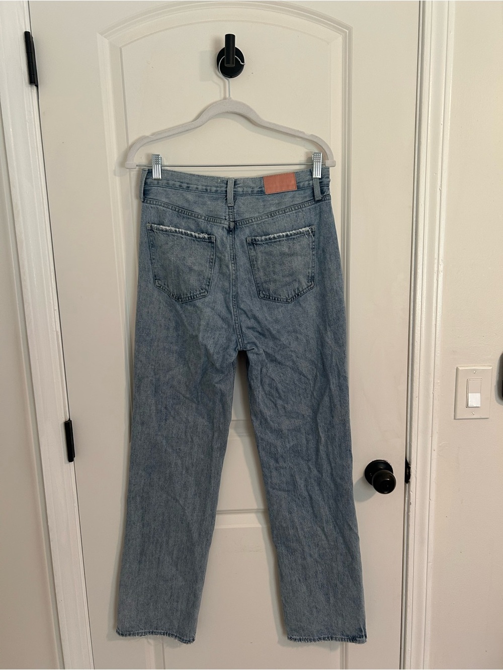 pistola Cassie Straight Leg ultra high rise distressed Jeans in Light Blue Sz 27 - Picture 2 of 9